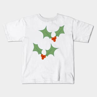 Deck the halls with boughs of holly (white background) Kids T-Shirt